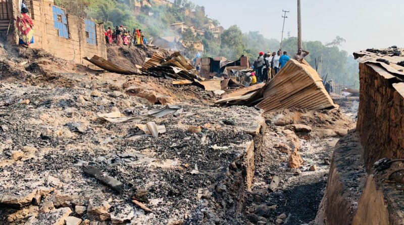 Incendie à Bukavu: Plus de 100 maisons réduites en cendres dans la commune de Kadutu, une fille d’une dizaine d’années est décédée