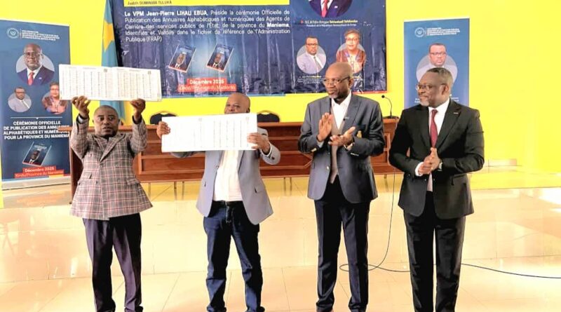 Kindu : Publication des annuaires alphabétiques et numériques des agents publics du Maniema