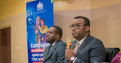 RDC : Sensibilisation à la réforme de la sécurité sociale des militaires et policiers par le VPM Jean-Pierre Lihau à Lubumbashi, dans le cadre du programme porté par la CNSSAP