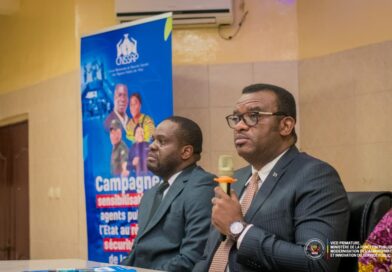 RDC : Sensibilisation à la réforme de la sécurité sociale des militaires et policiers par le VPM Jean-Pierre Lihau à Lubumbashi, dans le cadre du programme porté par la CNSSAP