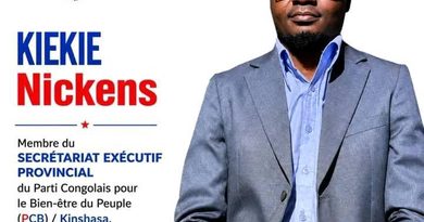 Kinshasa : Kiekie Nickens rejoint le Secrétariat exécutif provincial du PCB